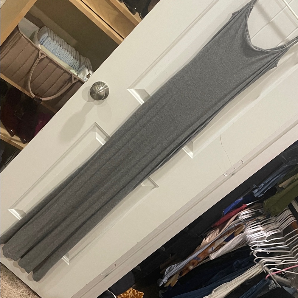 SKIMS Gray Sleeveless Maxi Dress